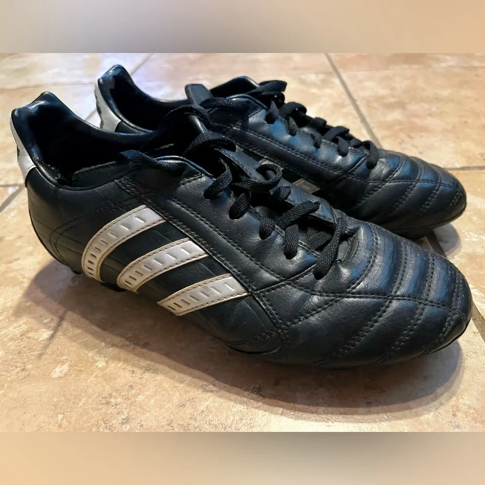 Adidas TraXion Soccer Cleats Firm  Ground Black Gray Retro 2005 Big Boy 5.5_8